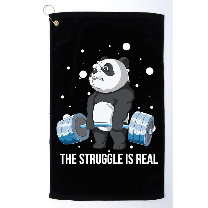 The Struggle Is Real Panda Golf Towel