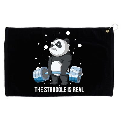 The Struggle Is Real Panda Grommeted Golf Towel