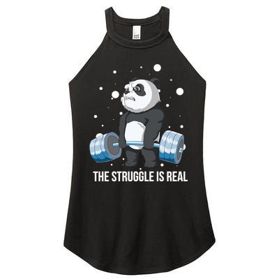 The Struggle Is Real Panda Women's Perfect Tri Rocker Tank