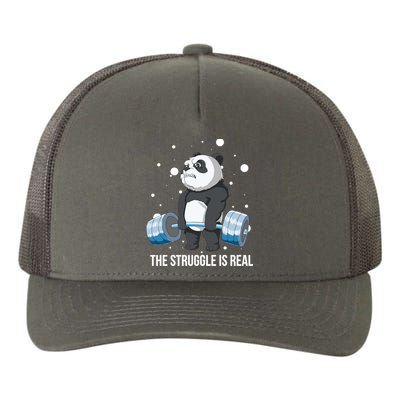 The Struggle Is Real Panda Yupoong Adult 5-Panel Trucker Hat