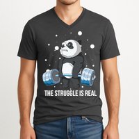 The Struggle Is Real Panda V-Neck T-Shirt