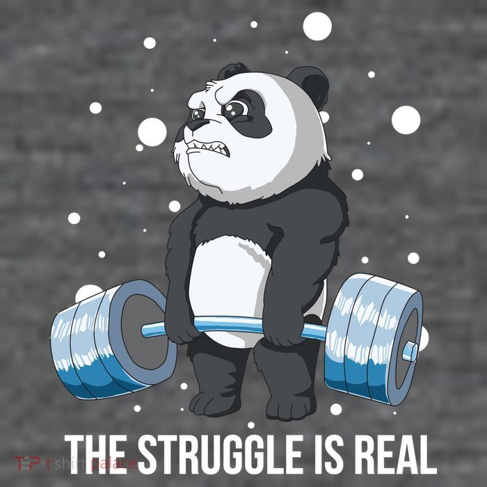 The Struggle Is Real Panda Button