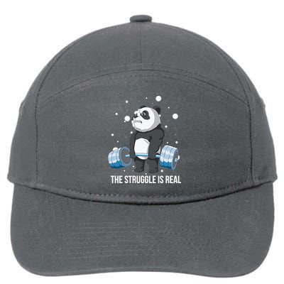 The Struggle Is Real Panda 7-Panel Snapback Hat