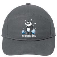 The Struggle Is Real Panda 7-Panel Snapback Hat