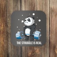 The Struggle Is Real Panda Coaster