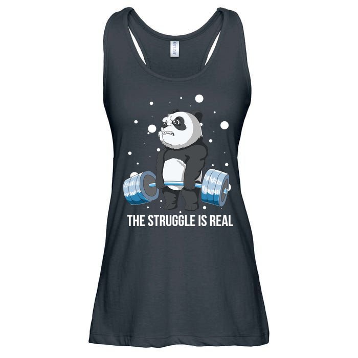 The Struggle Is Real Panda Ladies Essential Flowy Tank