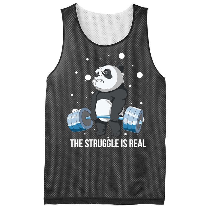 The Struggle Is Real Panda Mesh Reversible Basketball Jersey Tank