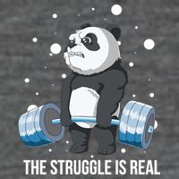 The Struggle Is Real Panda Mousepad