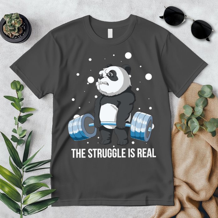 The Struggle Is Real Panda Premium T-Shirt
