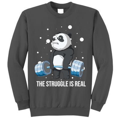 The Struggle Is Real Panda Tall Sweatshirt