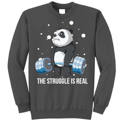 The Struggle Is Real Panda Tall Sweatshirt