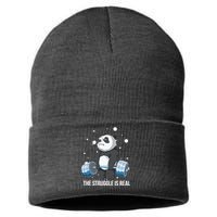 The Struggle Is Real Panda Sustainable Knit Beanie