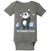 The Struggle Is Real Panda Baby Bodysuit