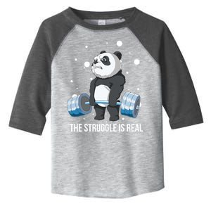 The Struggle Is Real Panda Toddler Fine Jersey T-Shirt