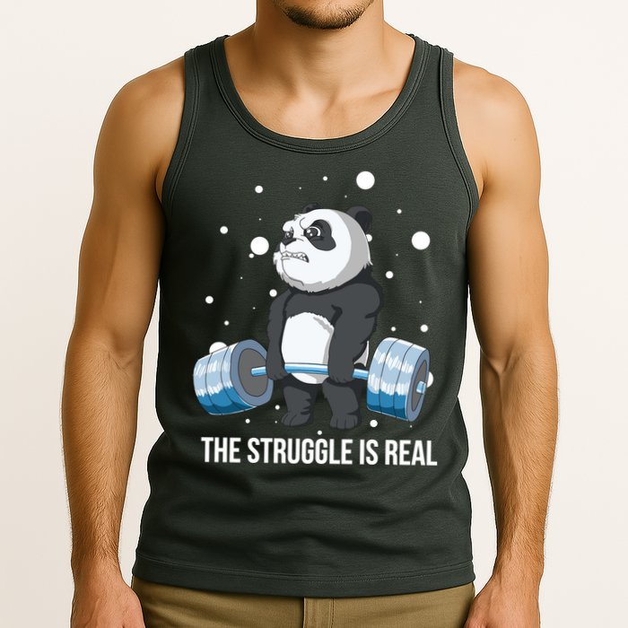 The Struggle Is Real Panda Tank Top