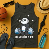The Struggle Is Real Panda Tank Top