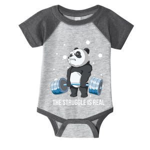 The Struggle Is Real Panda Infant Baby Jersey Bodysuit