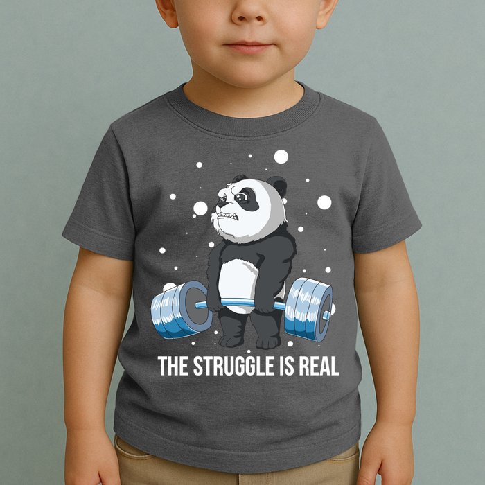 The Struggle Is Real Panda Toddler T-Shirt