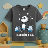 The Struggle Is Real Panda Toddler T-Shirt