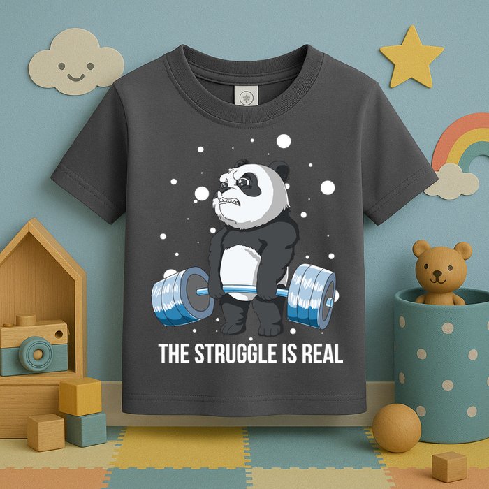 The Struggle Is Real Panda Toddler T-Shirt