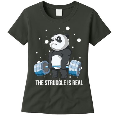 The Struggle Is Real Panda Womens T-Shirt