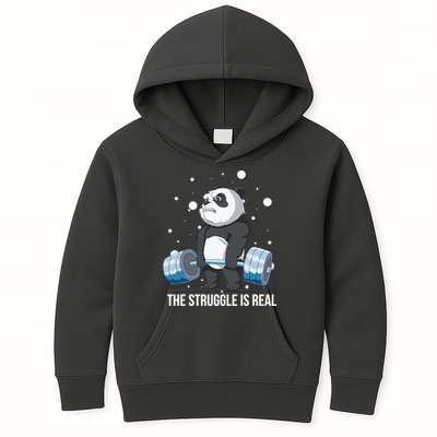 The Struggle Is Real Panda Kids Hoodie
