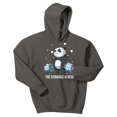 The Struggle Is Real Panda Kids Hoodie