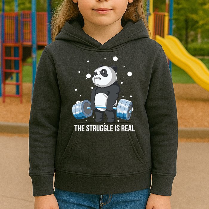 The Struggle Is Real Panda Kids Hoodie