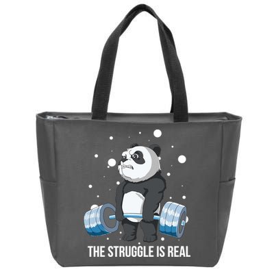 The Struggle Is Real Panda Zip Tote Bag