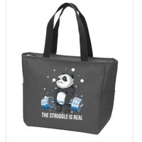 The Struggle Is Real Panda Zip Tote Bag