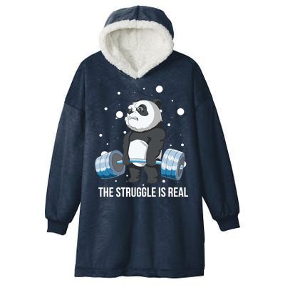 The Struggle Is Real Panda Hooded Wearable Blanket