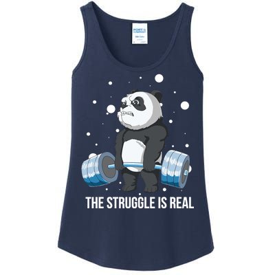 The Struggle Is Real Panda Ladies Essential Tank