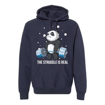 The Struggle Is Real Panda Premium Hoodie