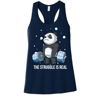 The Struggle Is Real Panda Women's Racerback Tank