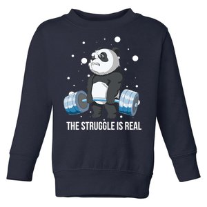 The Struggle Is Real Panda Toddler Sweatshirt