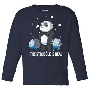 The Struggle Is Real Panda Toddler Long Sleeve Shirt