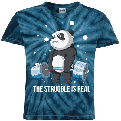 The Struggle Is Real Panda Kids Tie-Dye T-Shirt