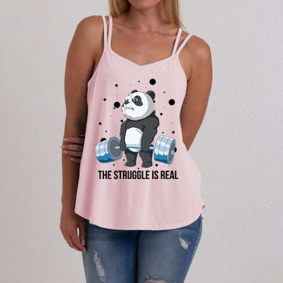 The Struggle Is Real Panda Women's Strappy Tank