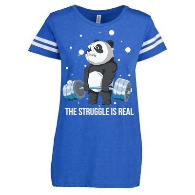 The Struggle Is Real Panda Enza Ladies Jersey Football T-Shirt