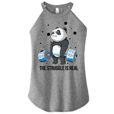 The Struggle Is Real Panda Women's Perfect Tri Rocker Tank