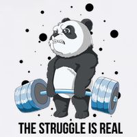 The Struggle Is Real Panda Garment-Dyed Sweatshirt