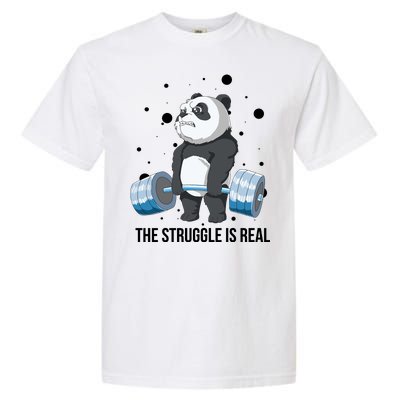 The Struggle Is Real Panda Garment-Dyed Heavyweight T-Shirt