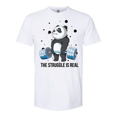 The Struggle Is Real Panda Softstyle® CVC T-Shirt