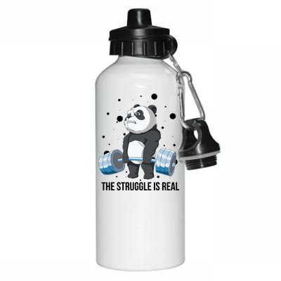 The Struggle Is Real Panda Aluminum Water Bottle