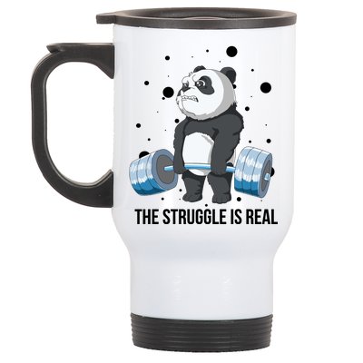 The Struggle Is Real Panda Stainless Steel Travel Mug