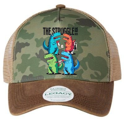 The Struggle Is Real T-Rex Problems Legacy Tie Dye Trucker Hat