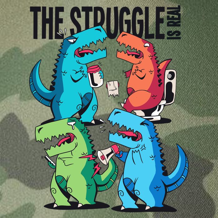 The Struggle Is Real T-Rex Problems Legacy Tie Dye Trucker Hat