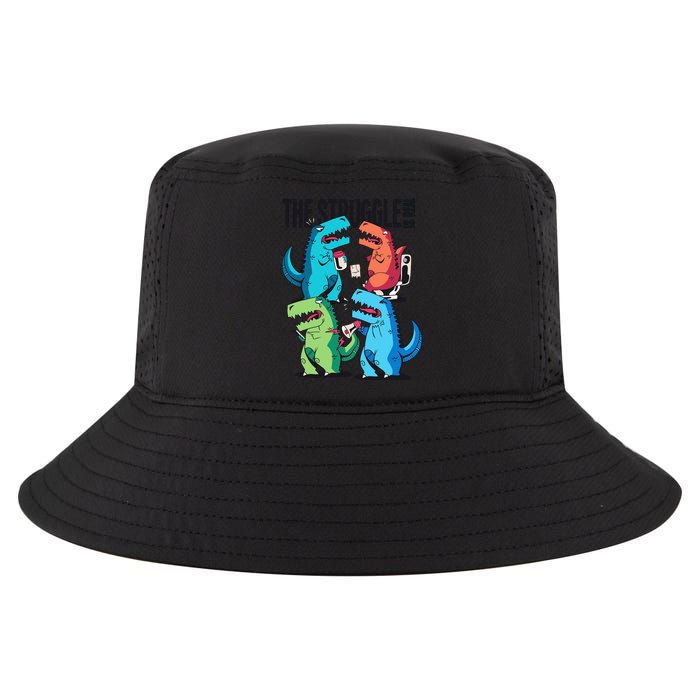 The Struggle Is Real T-Rex Problems Cool Comfort Performance Bucket Hat
