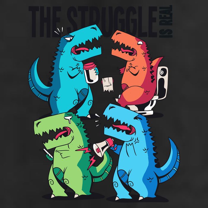 The Struggle Is Real T-Rex Problems Cool Comfort Performance Bucket Hat
