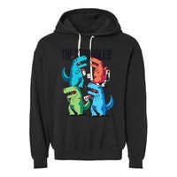 The Struggle Is Real T-Rex Problems Garment-Dyed Fleece Hoodie